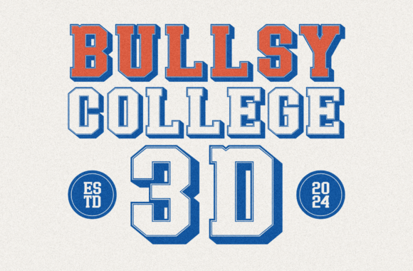 Discover the Bold Charm of Bullsy College 3d Font