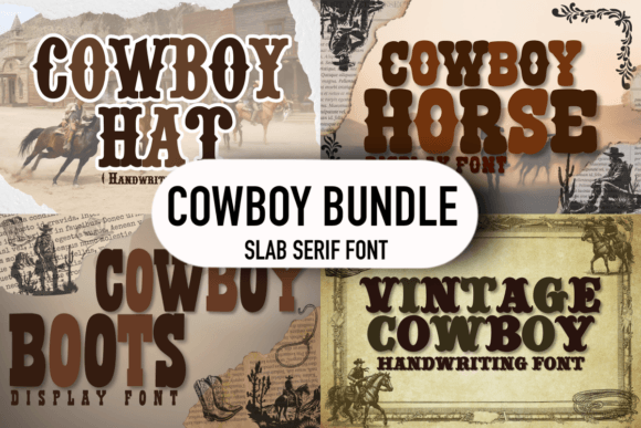 Enhance Your Brand with Cowboy Bundle: A Vintage Font Collection