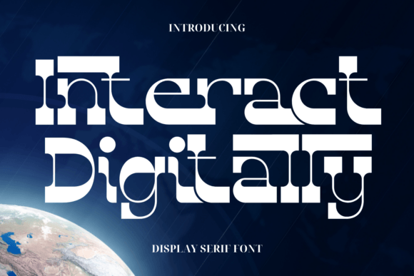 Interact Digitally: A Retro Vintage Font for Bold Branding