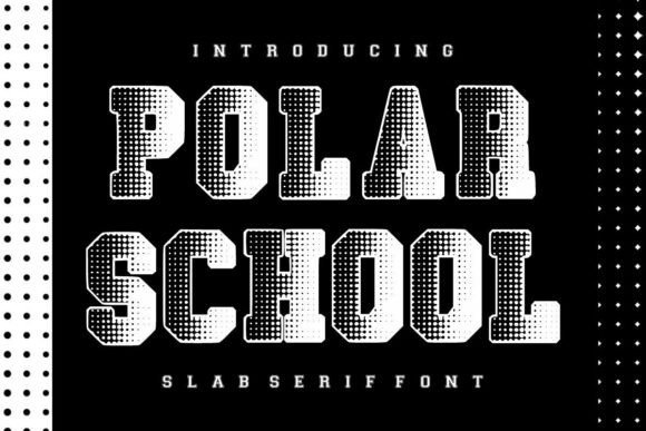 Polar School: A Charming 3D Vintage Collage Font