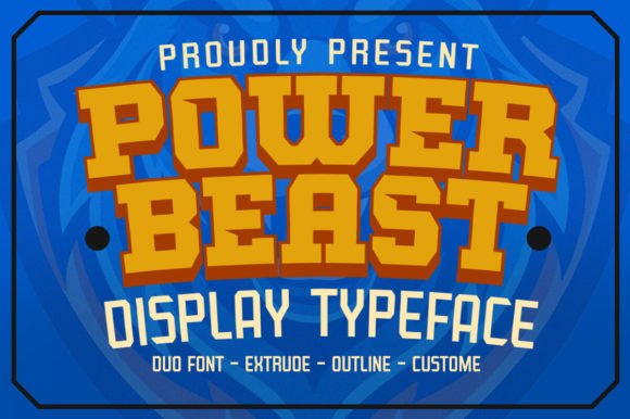 Power Beast: A Bold and Athletic Slab Serif Typeface