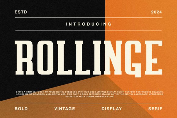 Rollinge: The Perfect Slab Serif Font for Crafters and Creators