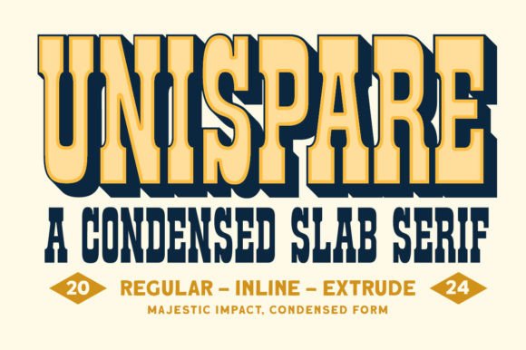 Unispare: A Versatile Serif Font for Creative Branding