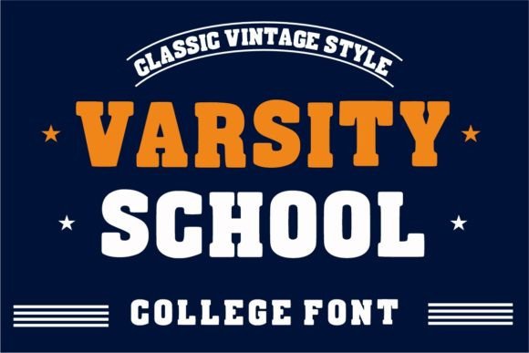 Varsity School: A Bold Display Font for Editorial Design